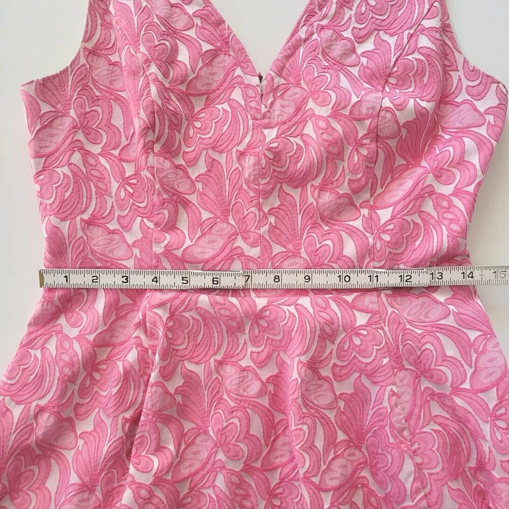 Maeve Pink Floral V-Neck Fit-and-Flare Dress - Picture 10 of 11